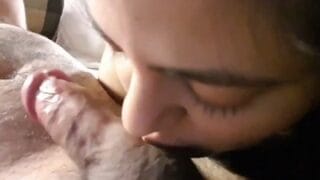 Sensual Blowjob Makes Him Explode