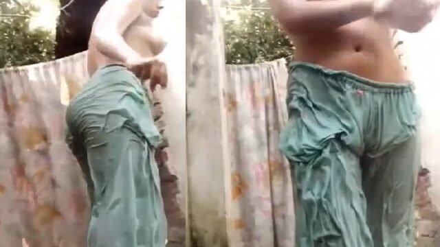 Bengali girl caught nude in bath by father